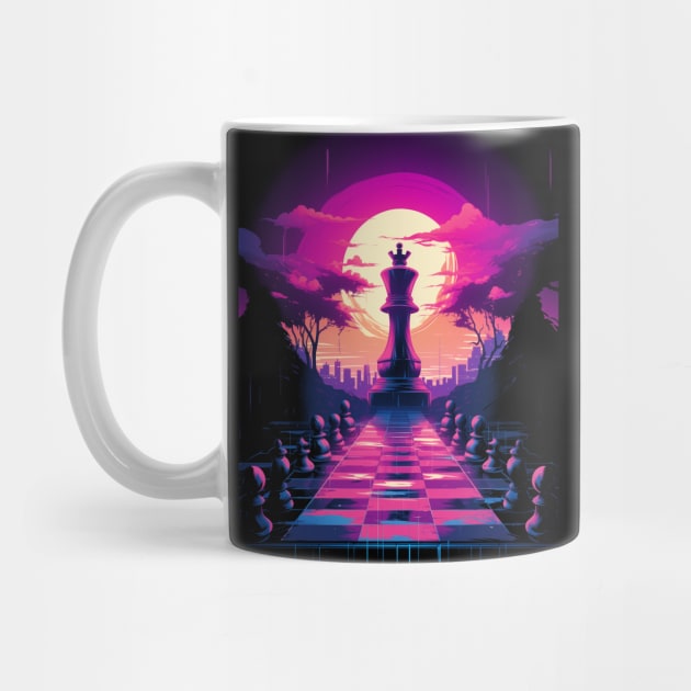 Twilight King Neon Chess by TNM Design